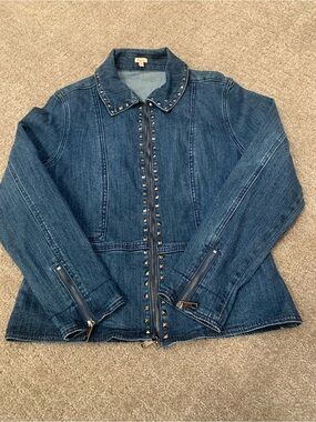 Reba Dark Blue Studded Jean Jacket